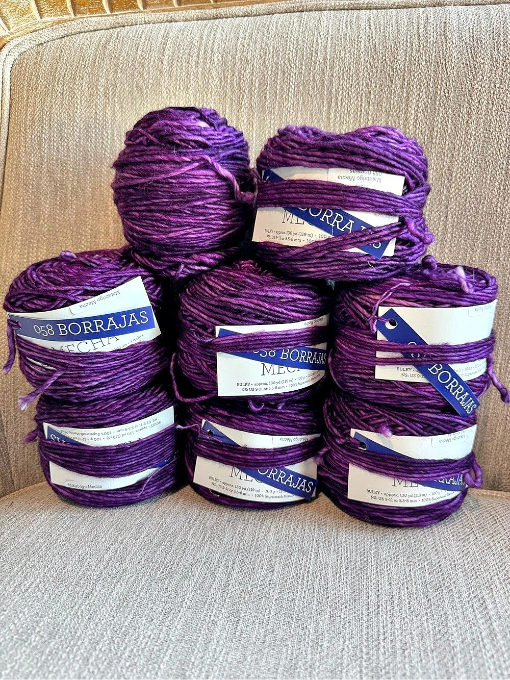 Malabrigo Mecha Borrajas Merino Purple Wool Yarn